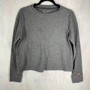 Under Armour Sweatshirt Womens medium gray Crew Neck Long Sleeve